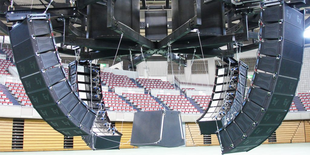 Line array vs point source speakers get venue specific sound 